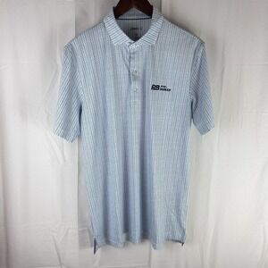 Johnnie-O Polo Shirt Mens Medium Lake Blue Sullivan JMPO5180 Performance Golf